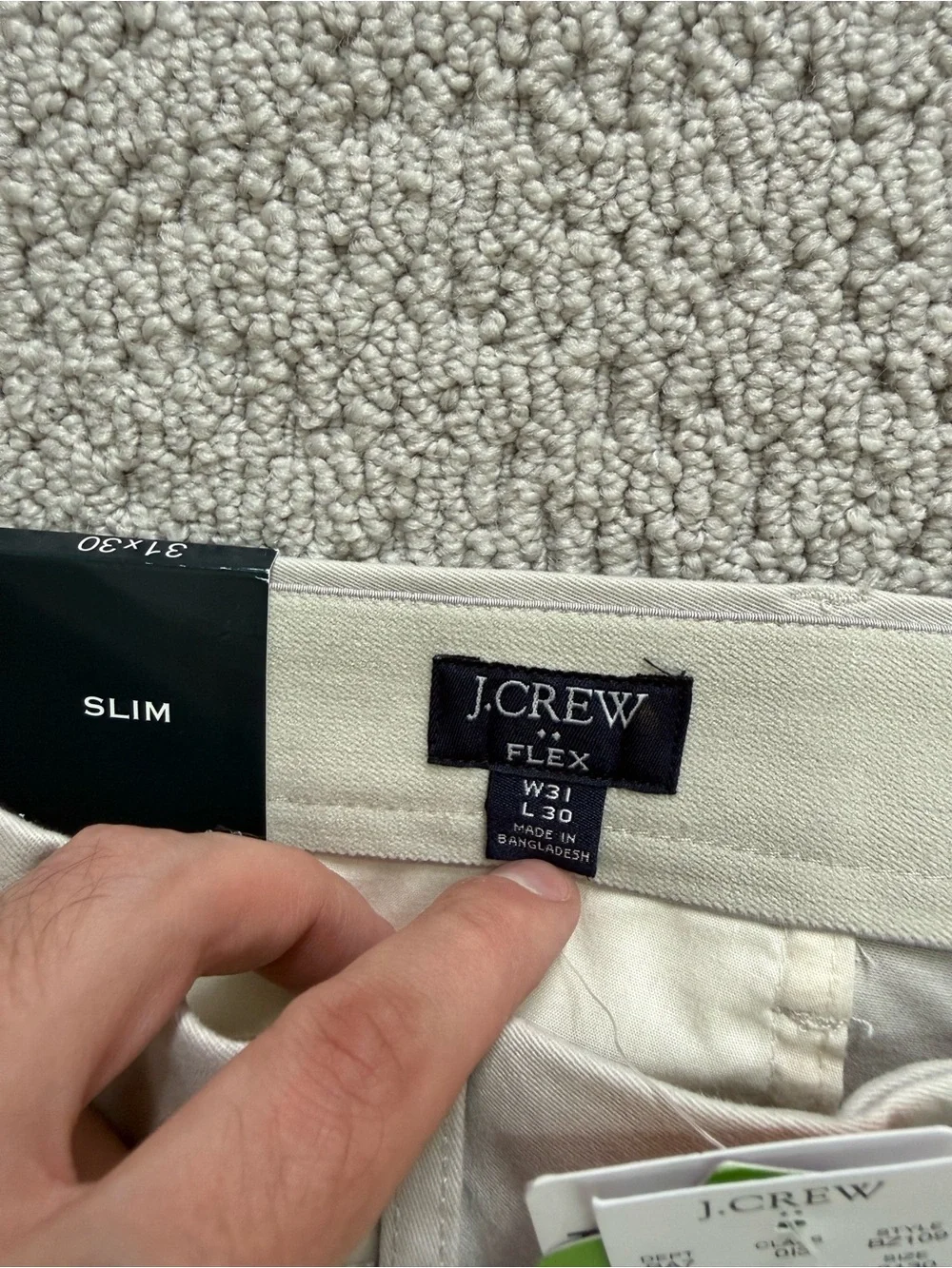 JCrew Men’s Khaki Slim Fit Trutemp Chino Pants - NWT size 31x30